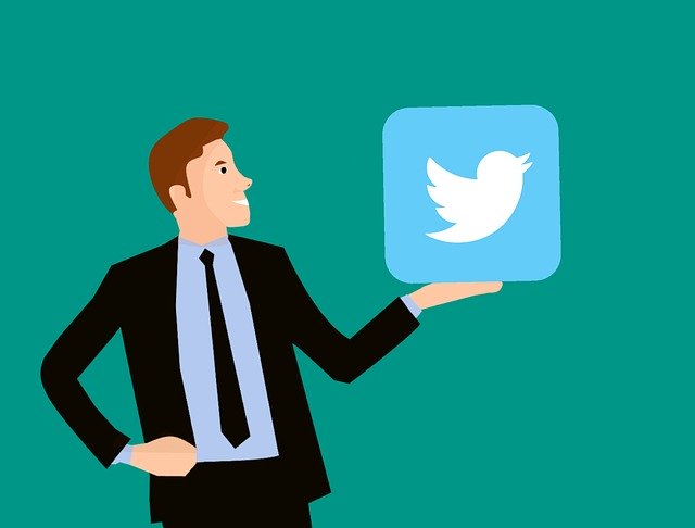 Illustration of a man in a suit holding the Twitter logo Image by mohamed Hassan (https://pixabay.com/de/users/mohamed_hassan-5229782) from Pixabay (https://pixabay.com/)